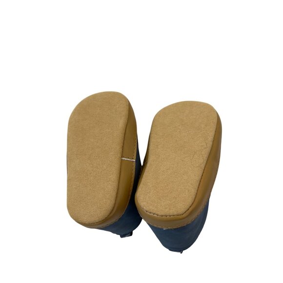 Rising Star Baby Boy Blue Faux Sherpa Lined Booties Soft Sole Comfortable Fit - Picture 4 of 4